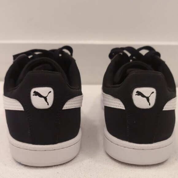PUMA Men s Smash V2 Soft Suede Sneakers Black White 11 - Picture 3 of 8